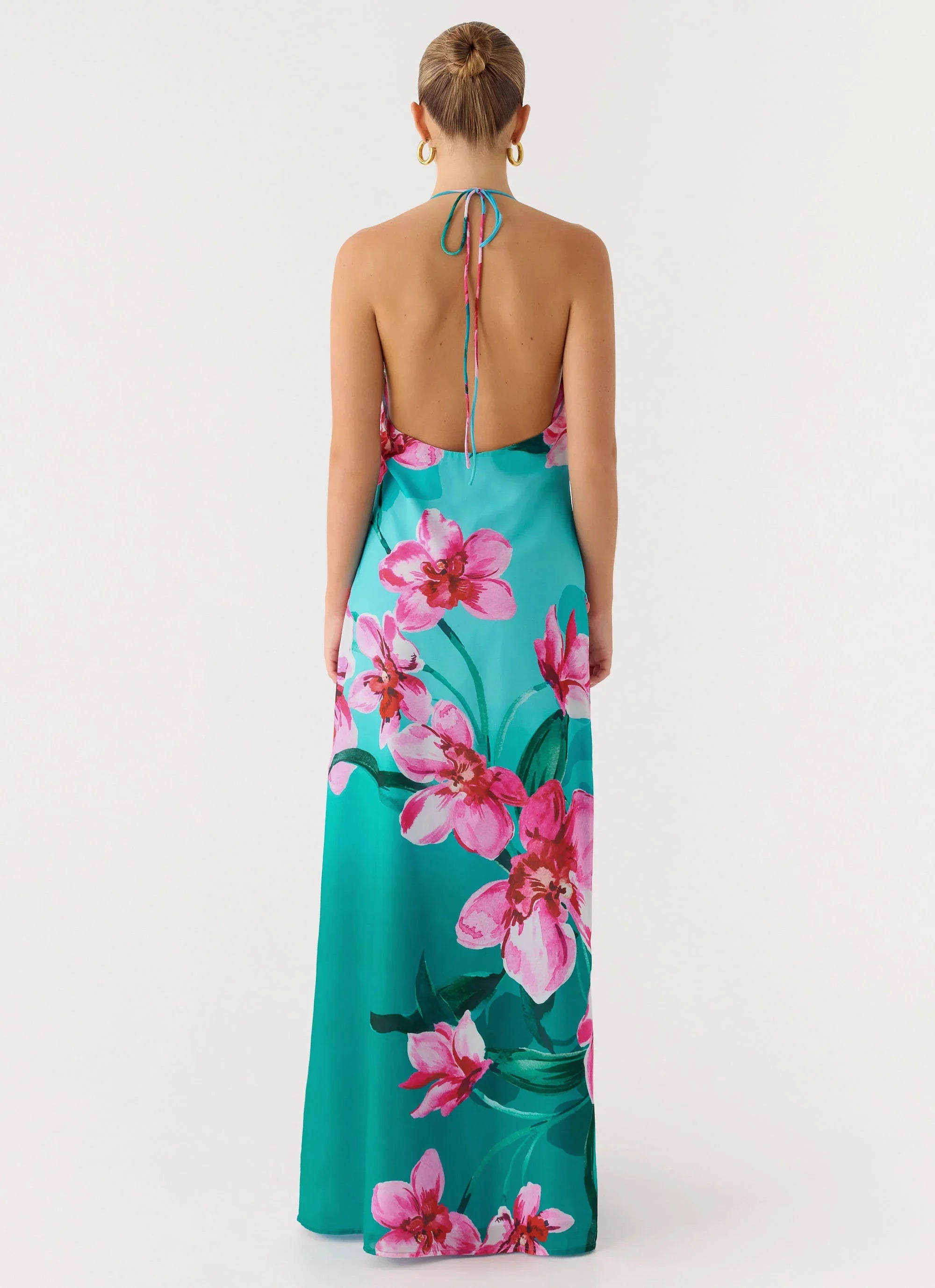Yoon Beaded Cowl Maxi Dress Petal Reef