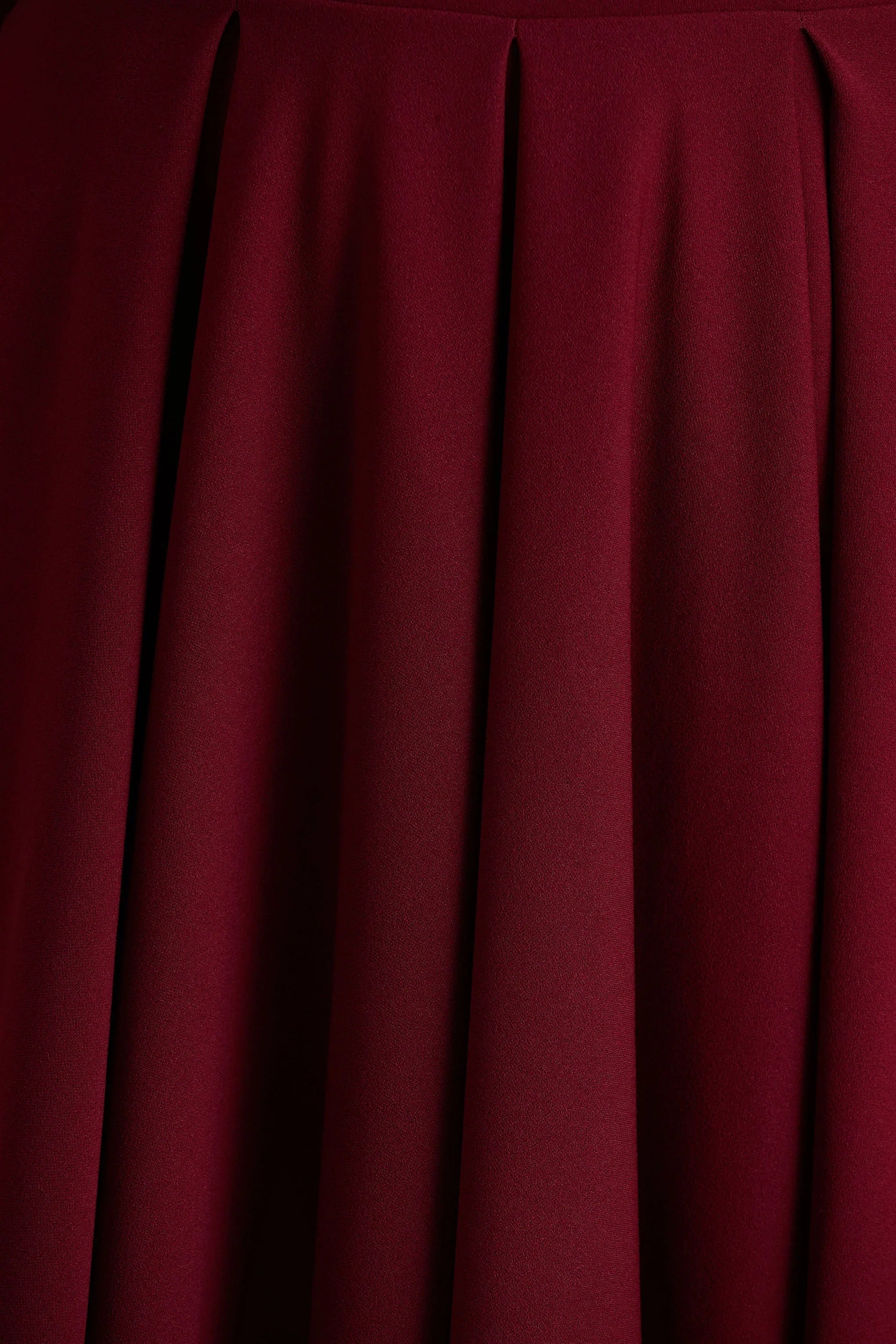 Isabella Burgundy Bardot Neck Midi Dress