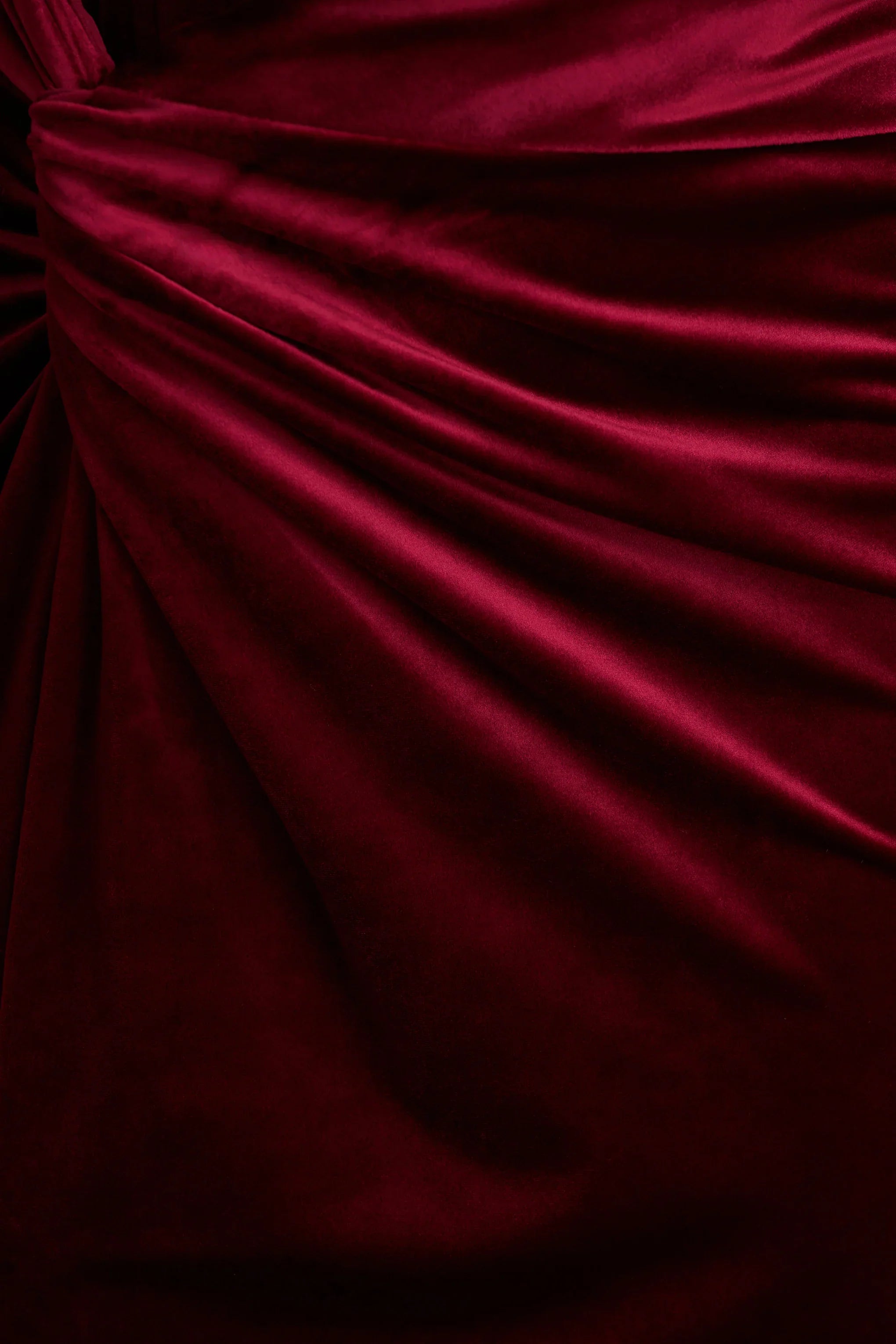 Fay Berry Velvet Corset Style Knot Maxi Dress