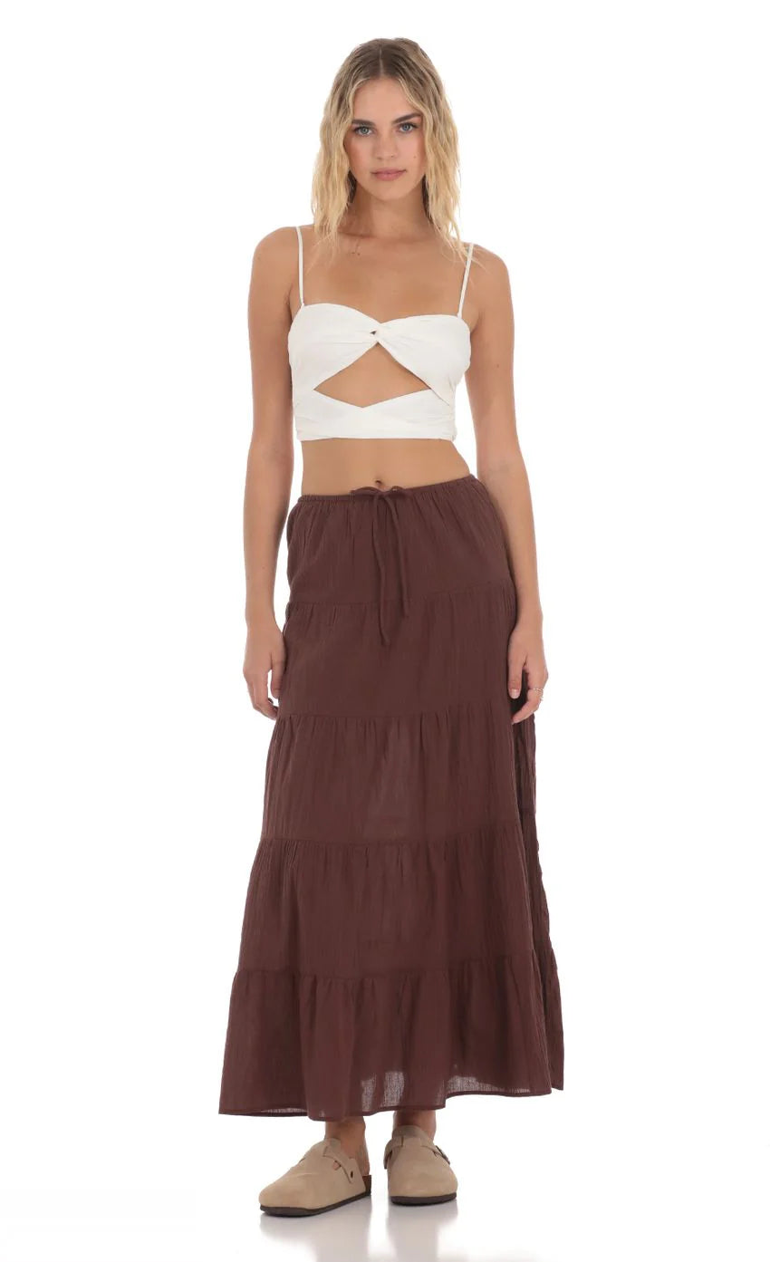 Cutout Top in White