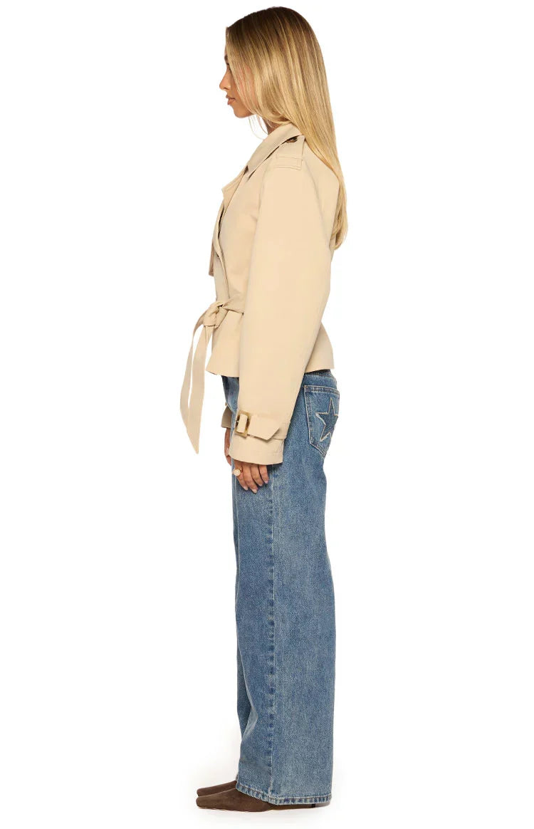Wilda Cream Cropped Trench Coat PRE ORDER