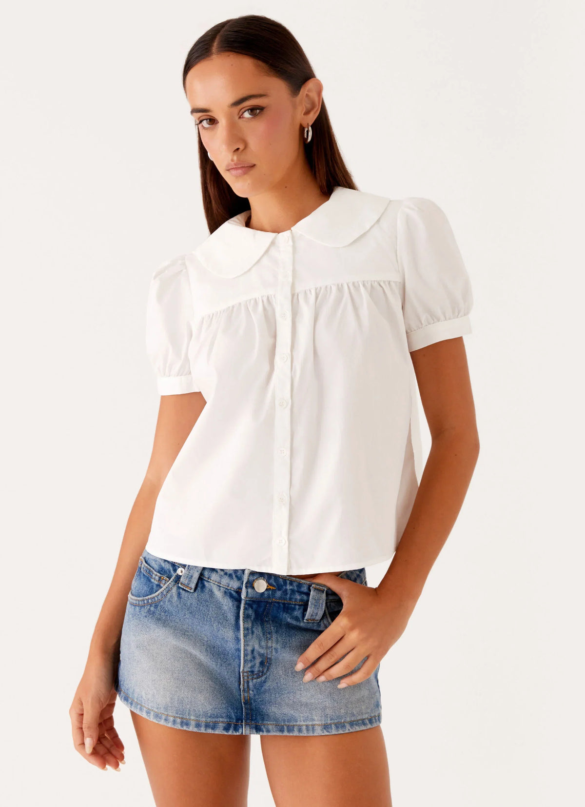 Nostalgia Babydoll Shirt White