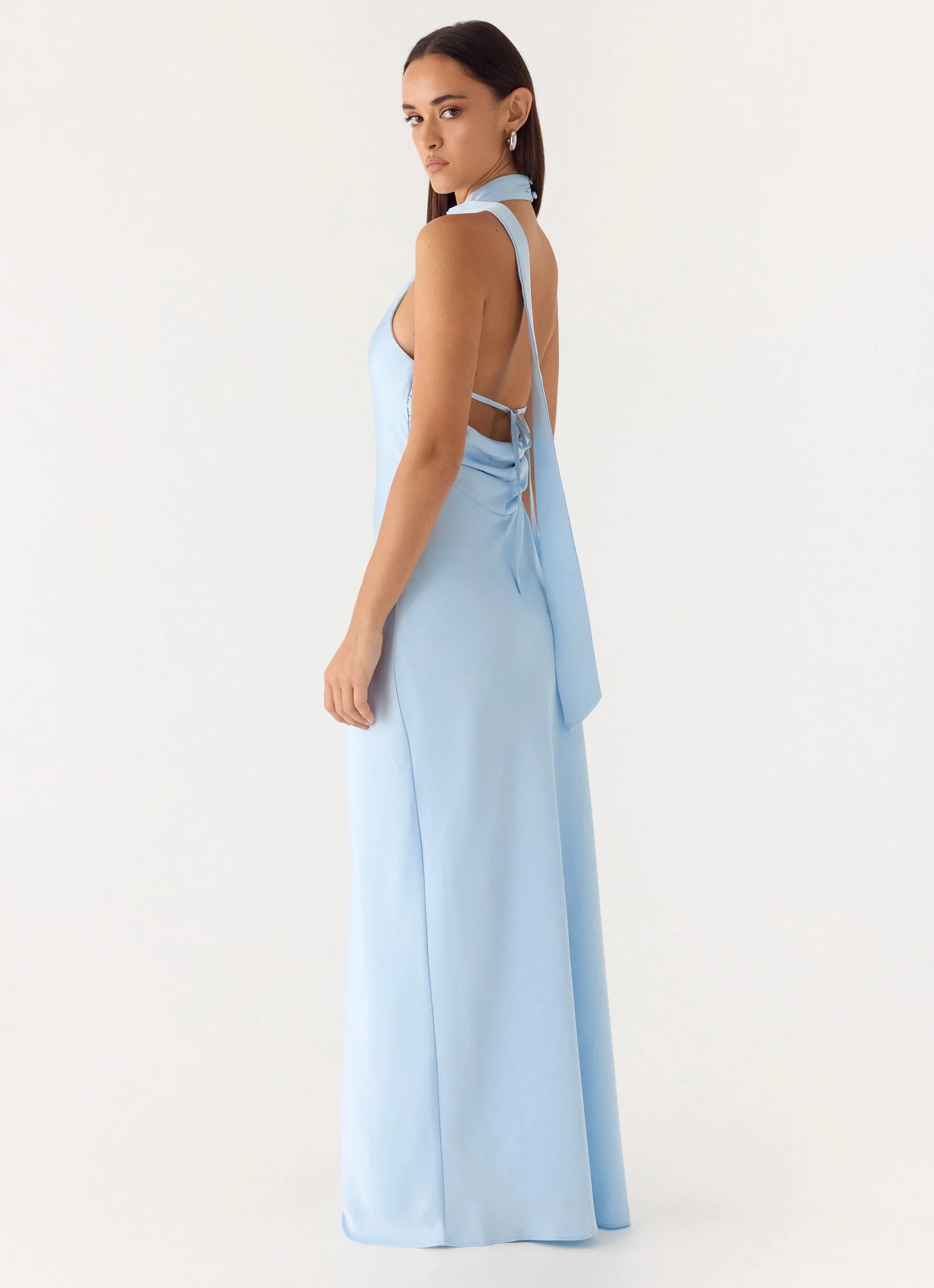 Keena Scarf Maxi Dress Blue