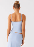 Garrix Bead Cami Top Baby Blue
