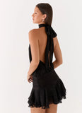 Willow Chiffon Mini Dress Black
