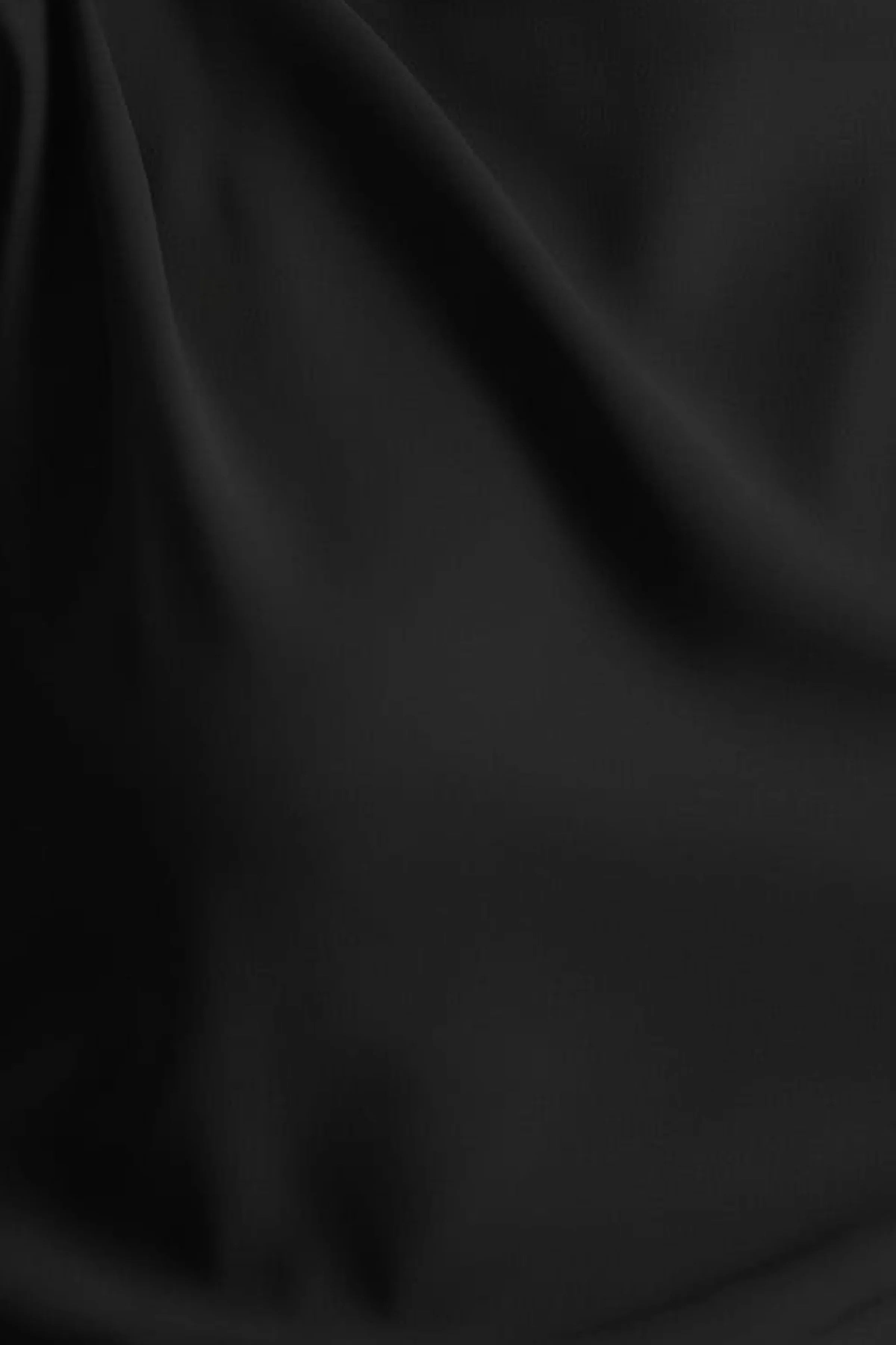 Jimena Black High Neck Midi Dress With One Long Sleeve And Pleated Detailing