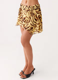 Tiassa Asymmetrical Mini Skirt Laguna Print