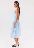 Yvette Corset Midi Dress Blue