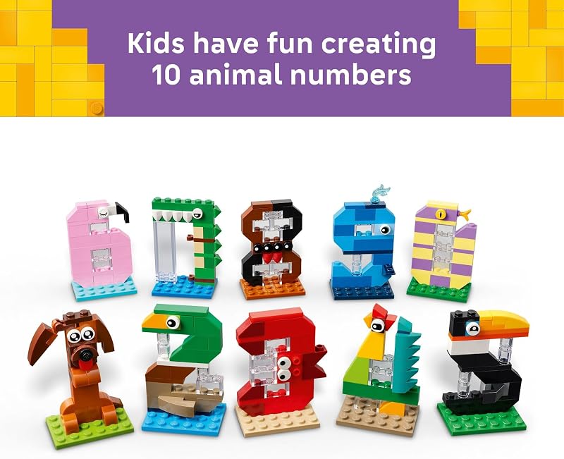 LEGO Birthday Numbers Educational Counting Building Toy for Boys Girls Ages 6 Birthday Decoration for Kids Fun Gift Idea 40807