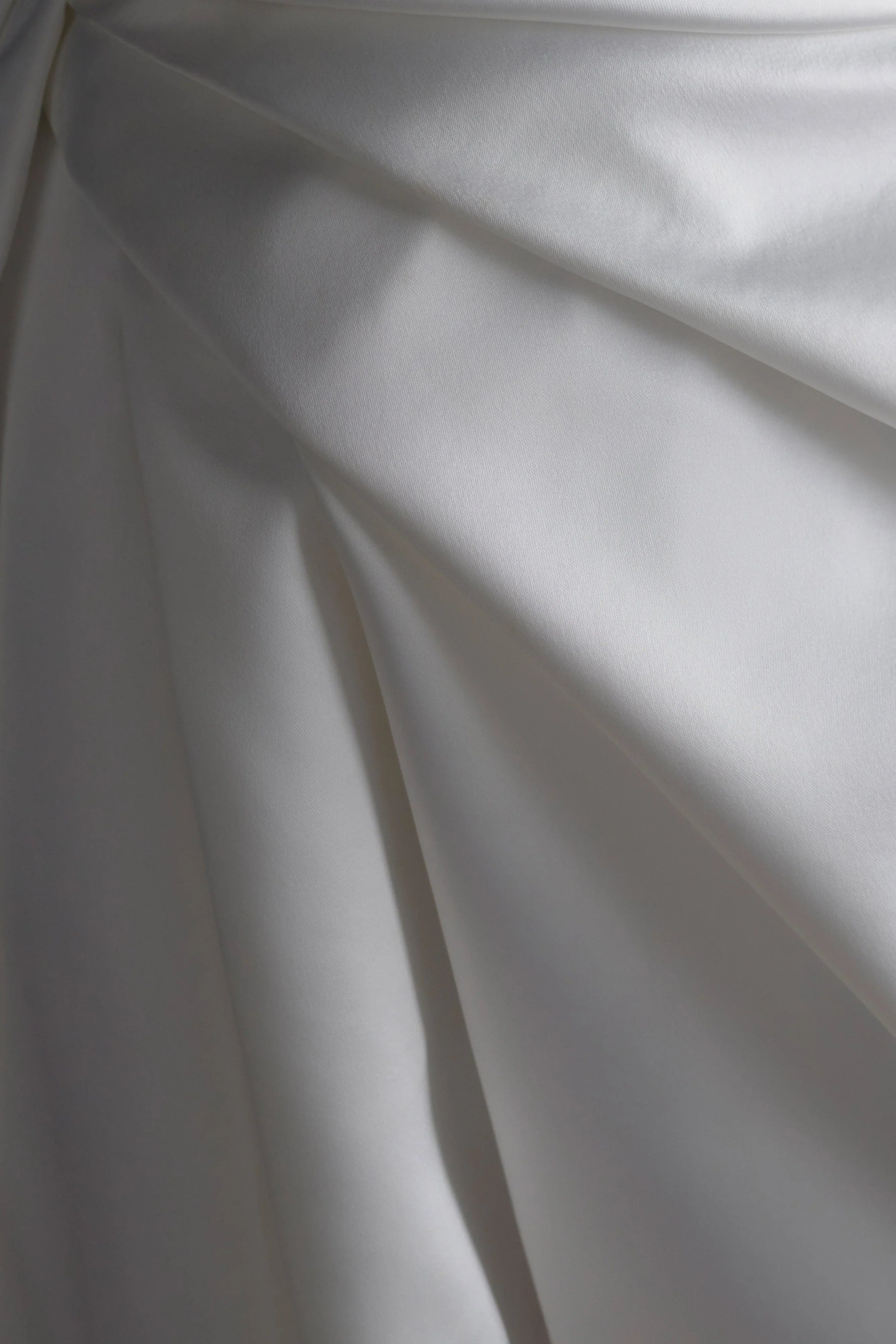 Lora Strapless Satin Mini Dress White