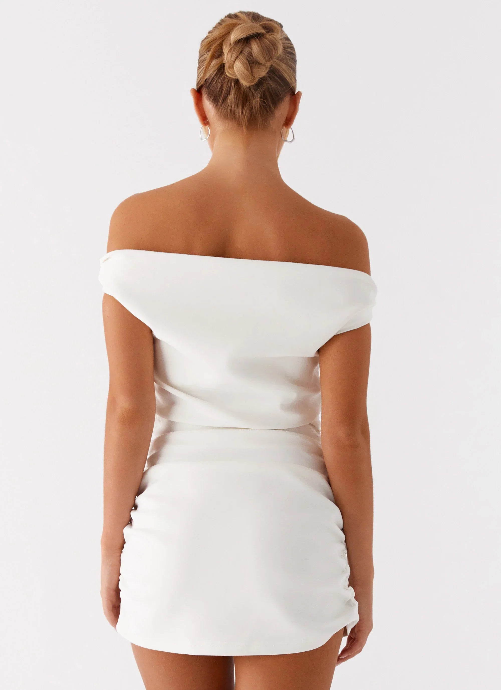 Morgan Off Shoulder Mini Dress Ivory