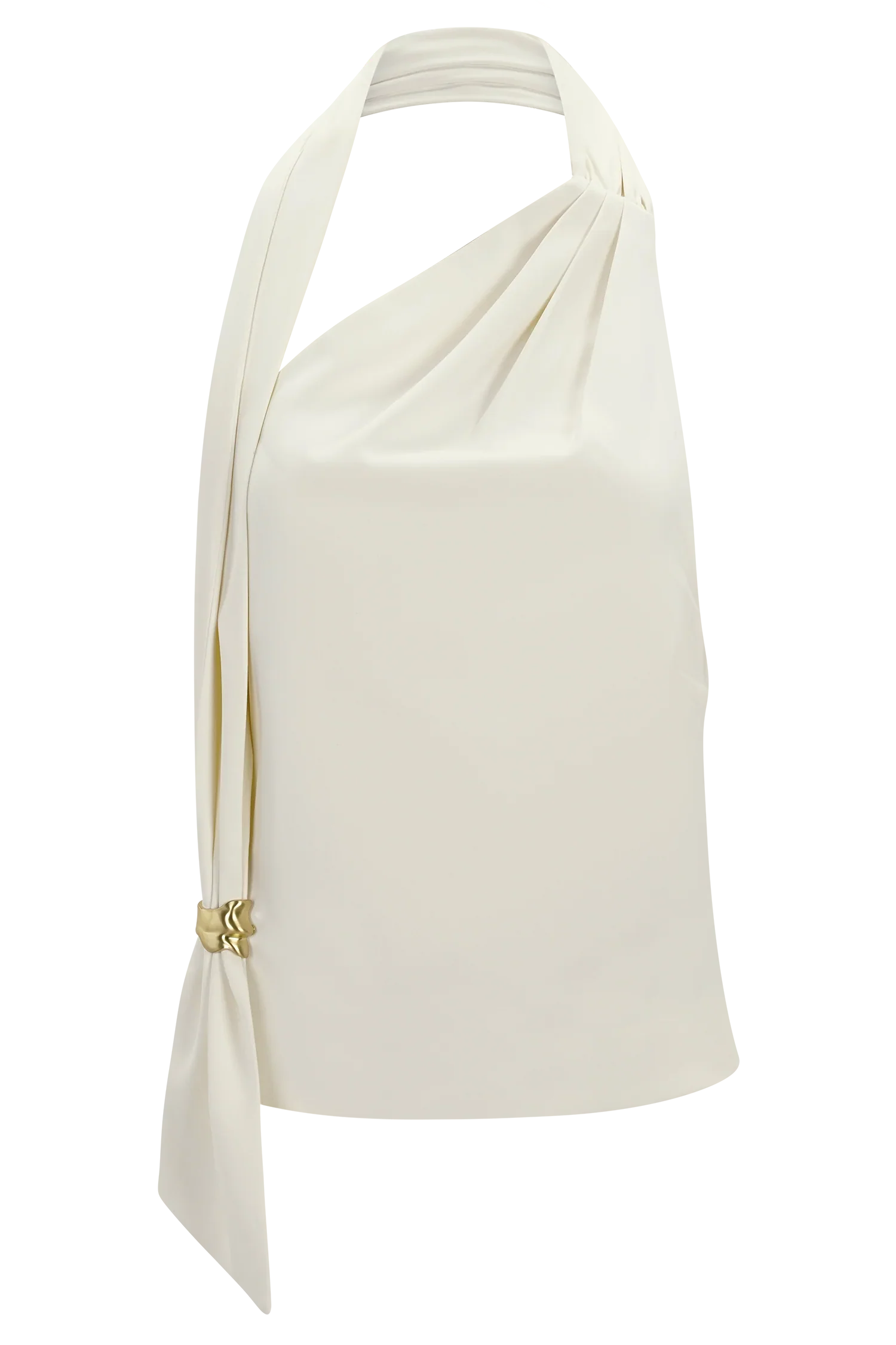 Marina Halter Top With Hardware Ivory