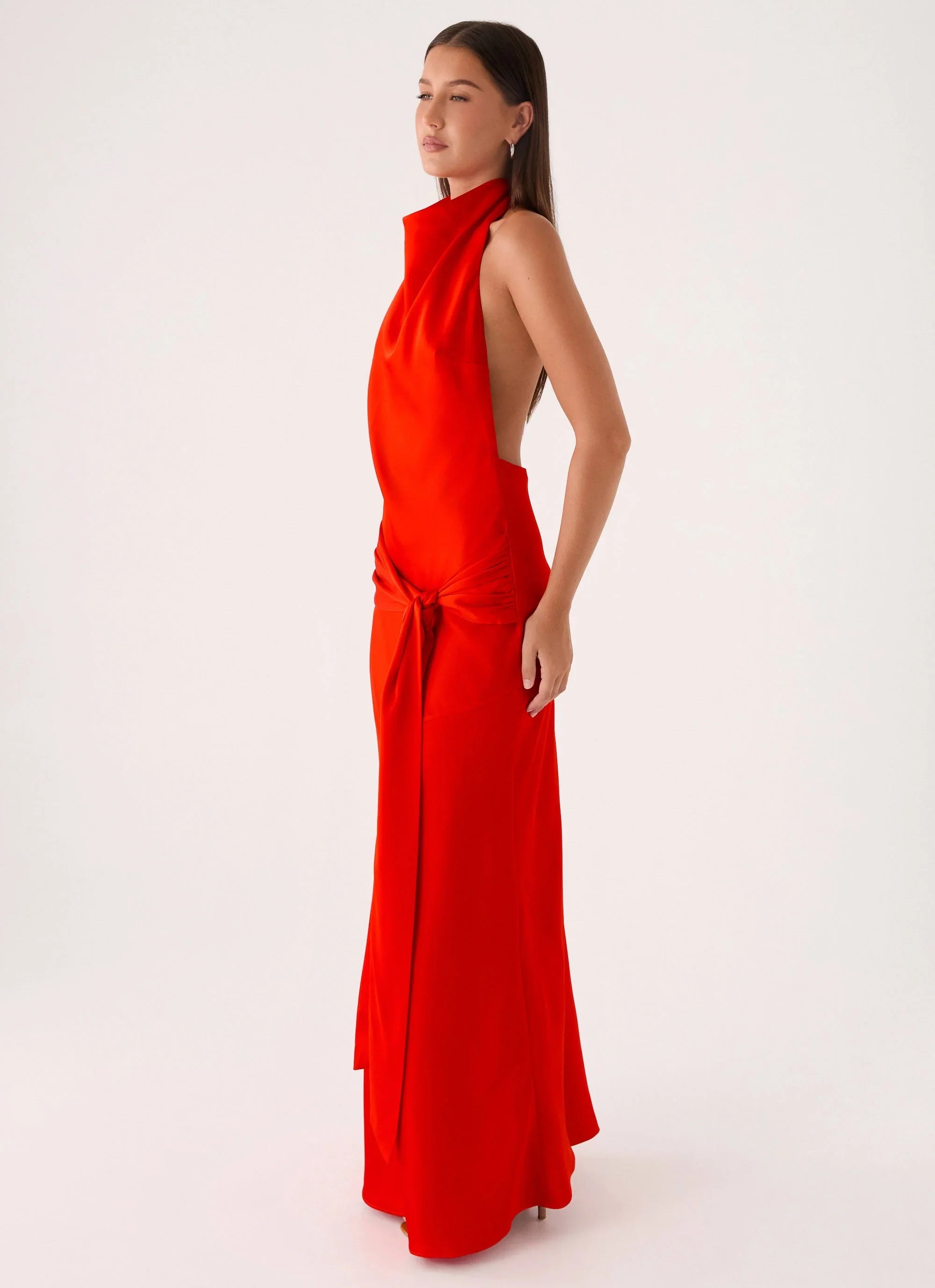 Rumina Sash Maxi Dress Tangerine