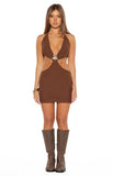 Foxy Brown Chain Detail Mini Dress