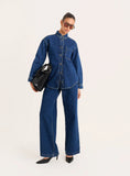 Indigo Wash Oversized Denim Shirt