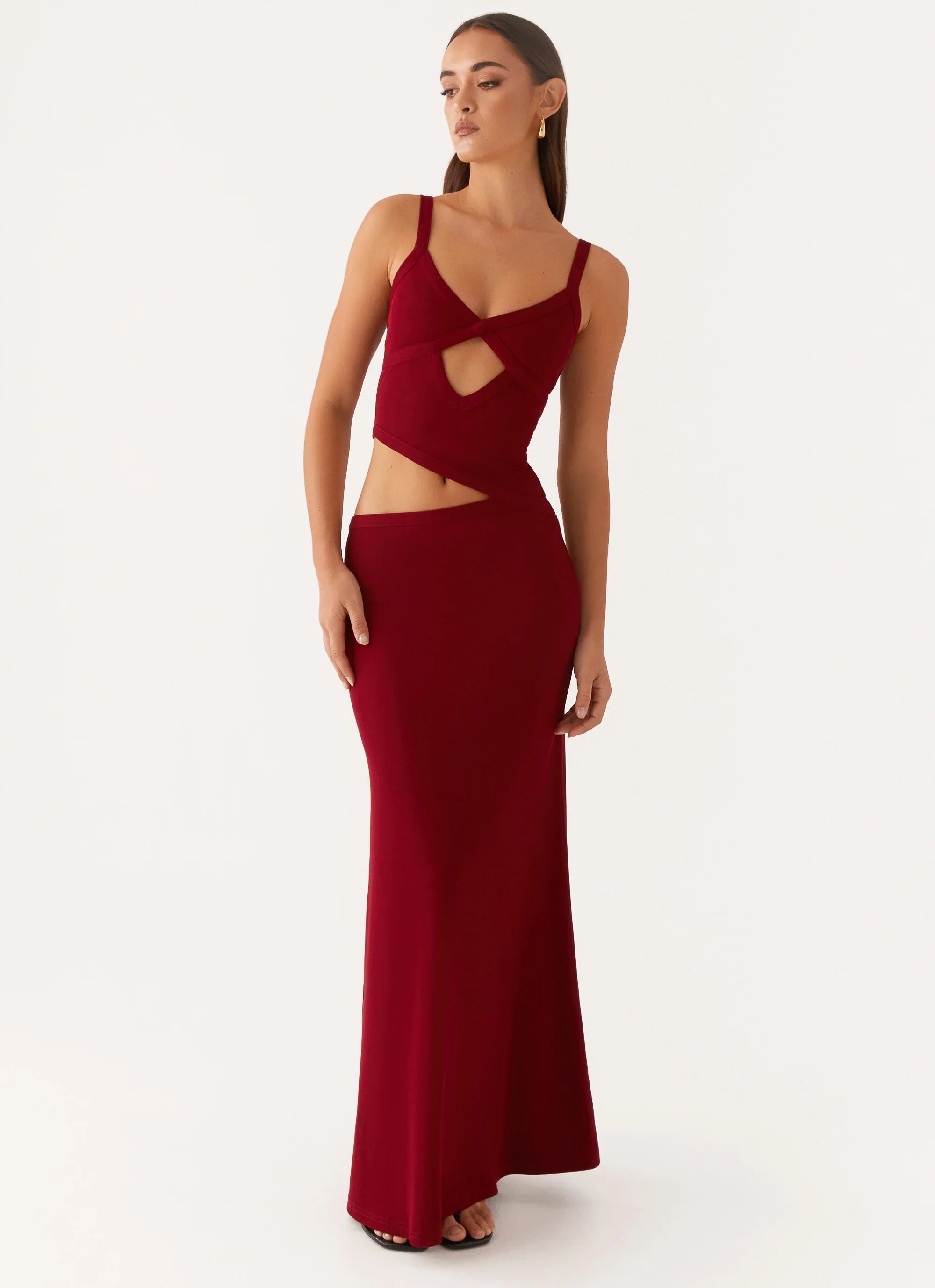 Jocelyn Maxi Dress Maroon