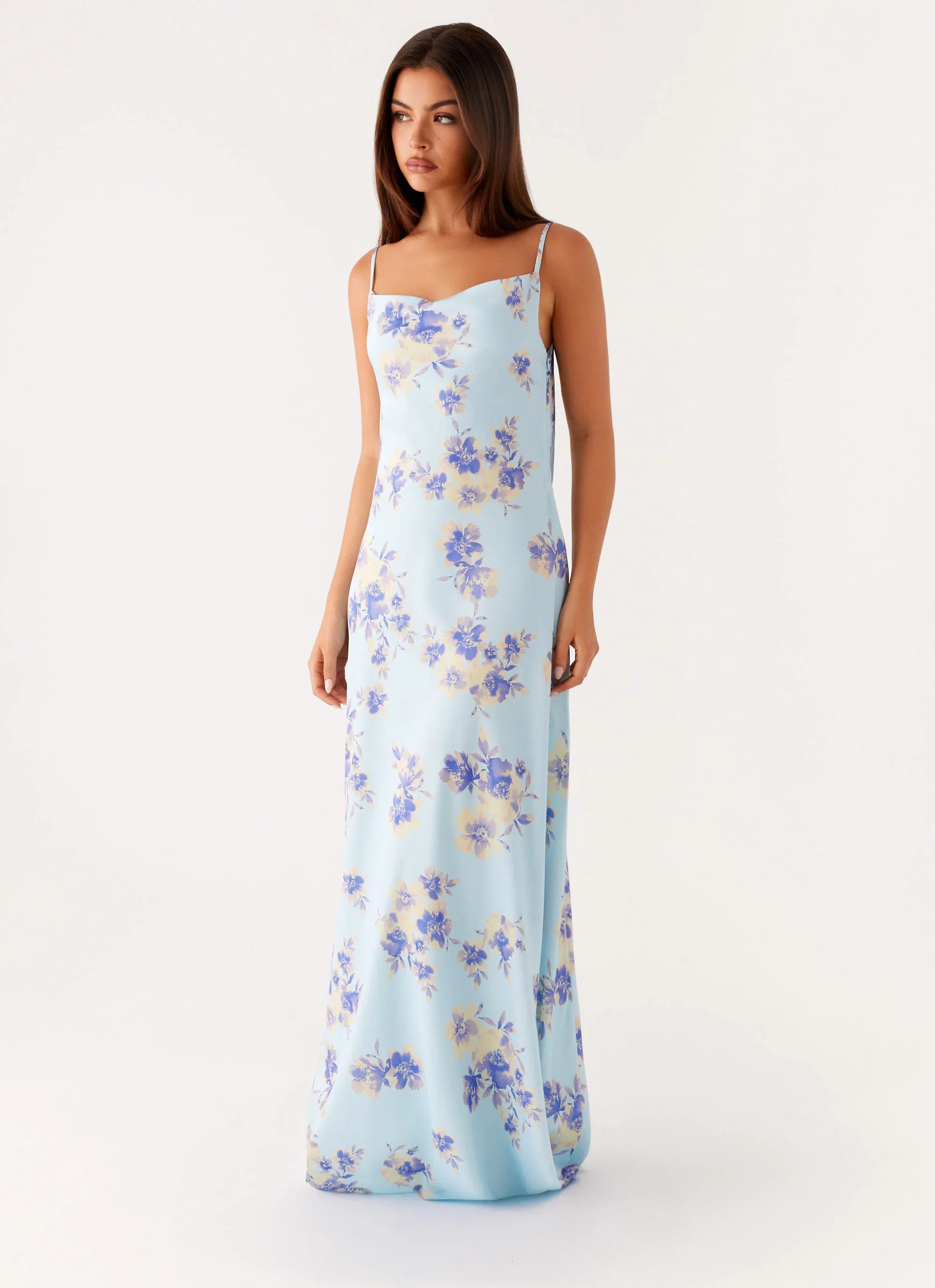 Liana Cowl Maxi Dress Print