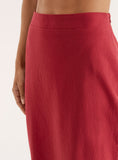 Rust Tailored Maxi Skirt