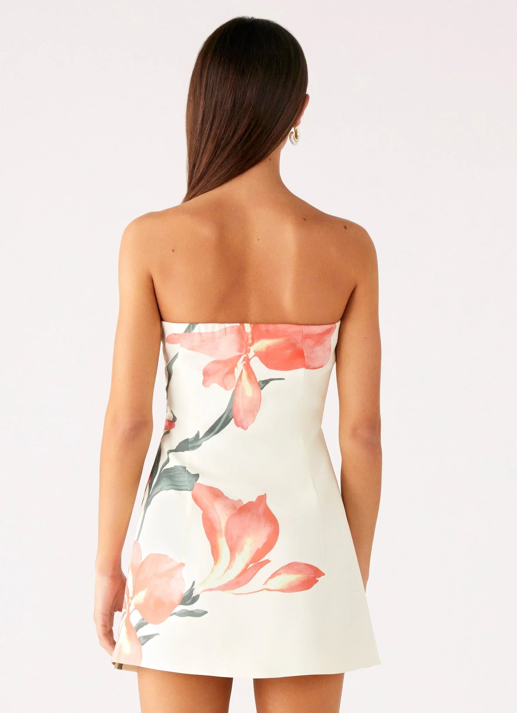 Denby Strapless Mini Dress Siena Floral