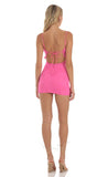 Lace Ruffle Dress in Pink