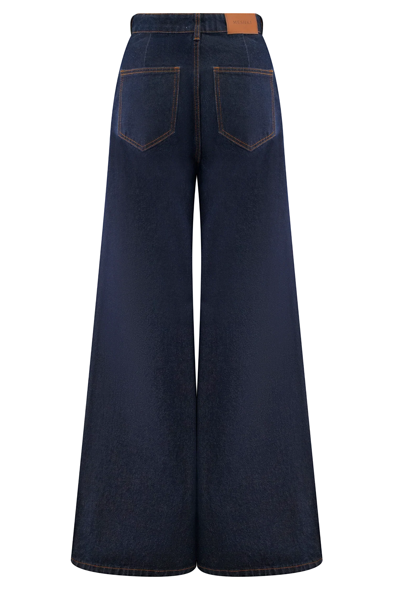 Jen Wide Leg Flare Denim Jeans Indigo Blue