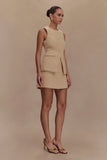 Camilla Boucle Sleeveless Vest Light Taupe