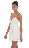 Corset Fit and Flare Dress in White
