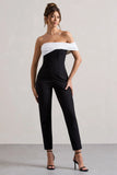 Paxton Black Twisted Bardot Tailored Jumpsuit
