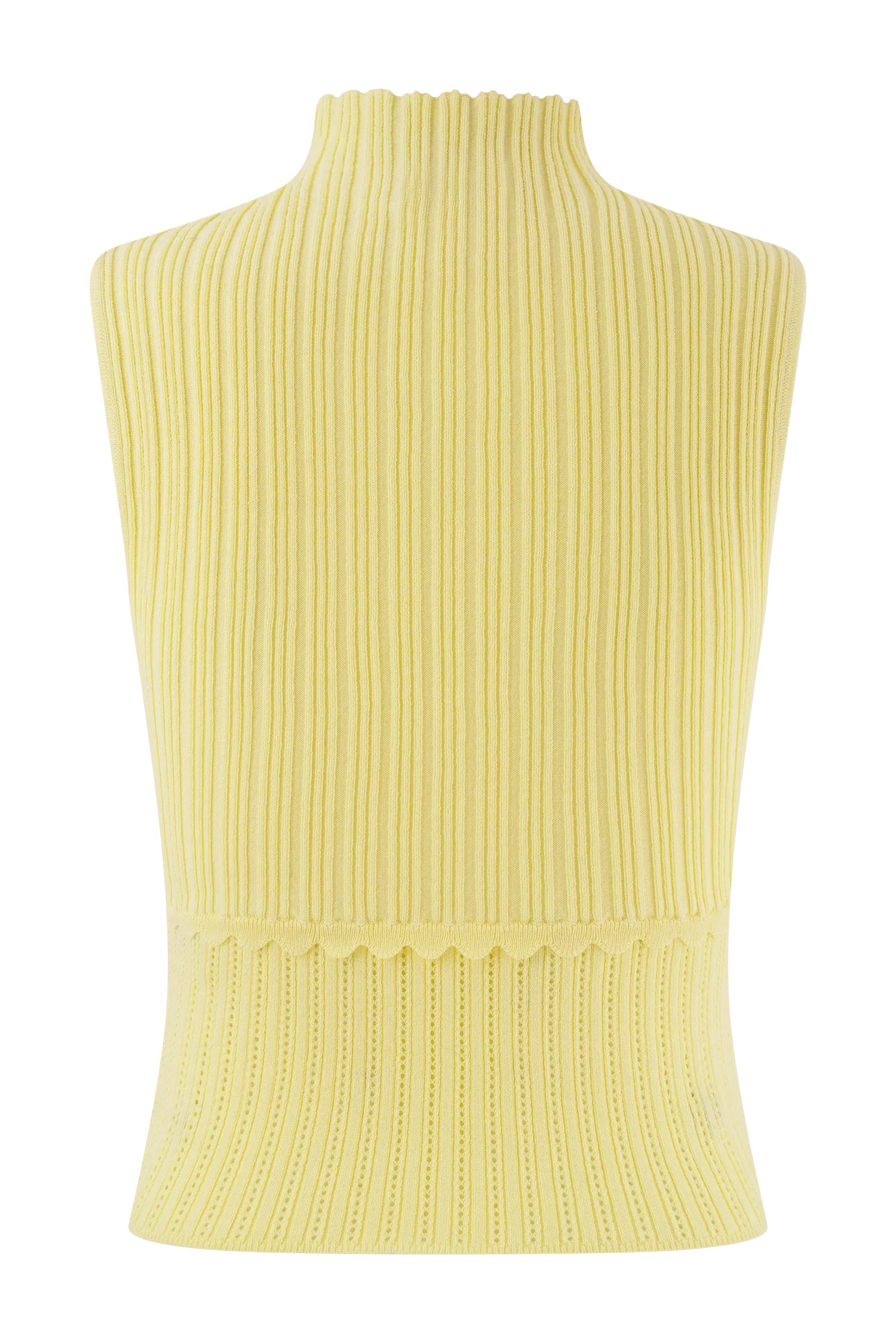 Indy Pointelle Knit Top Lemon