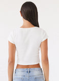 Rosalind Baby Tee White