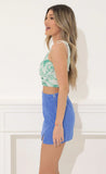 One Shoulder Top in Green
