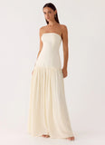Slowing Tide Maxi Dress Ivory