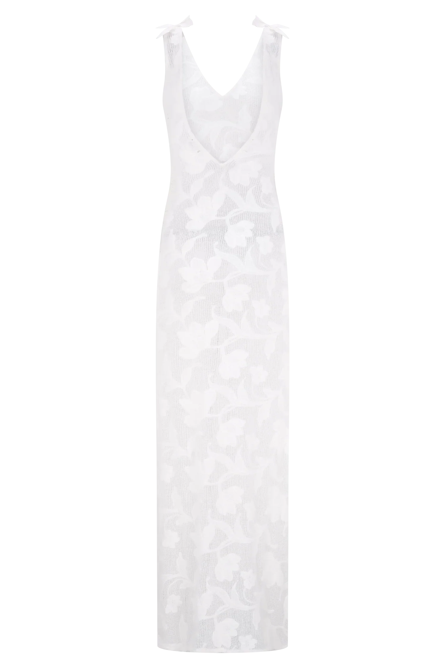 Cornelia Floral Sheer Maxi Dress Ivory