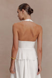 River Halter Neck Sleeveless Top White