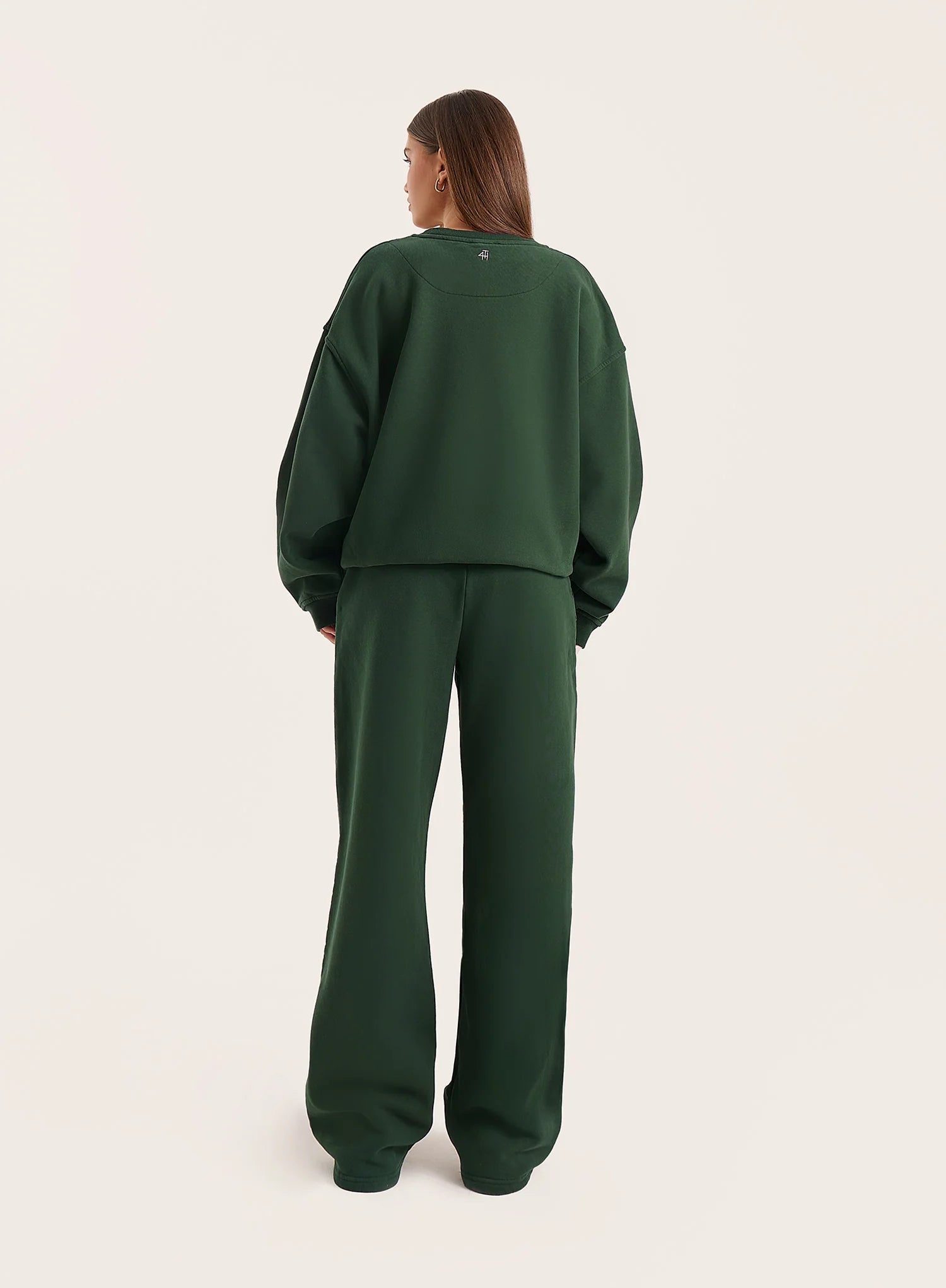 Green 4th Wide Leg Branded Joggers