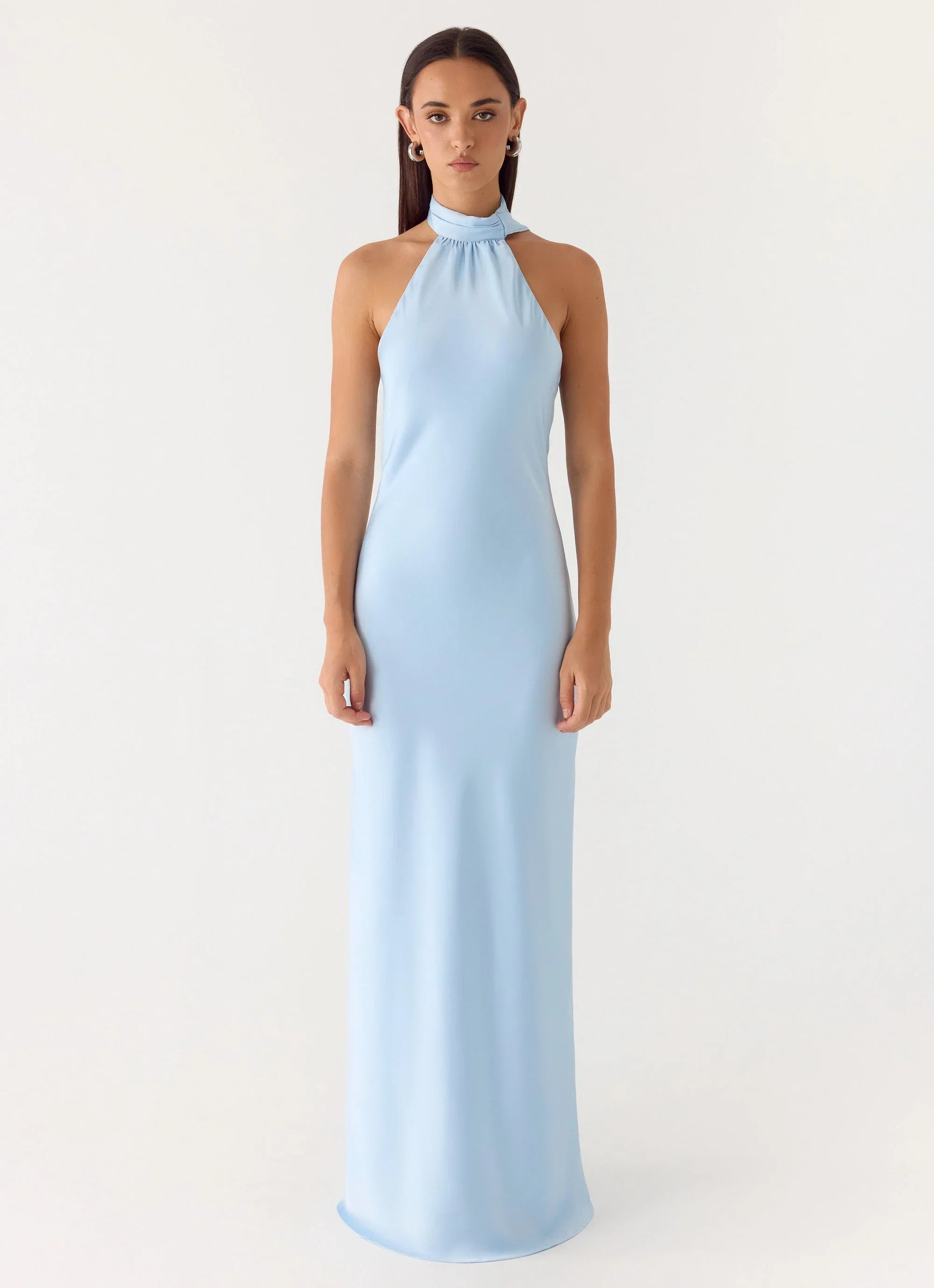 Keena Scarf Maxi Dress Blue