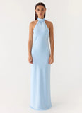 Keena Scarf Maxi Dress Blue