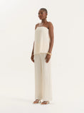 Cream Plisse Trouser