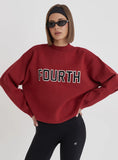 Red Fourth Branded Knitted Oversized Jumper