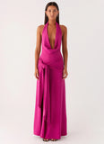 Rowan Ray Cowl Maxi Dress Fuchsia