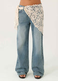 Elaris Scarf Low Rise Denim Jeans True Denim