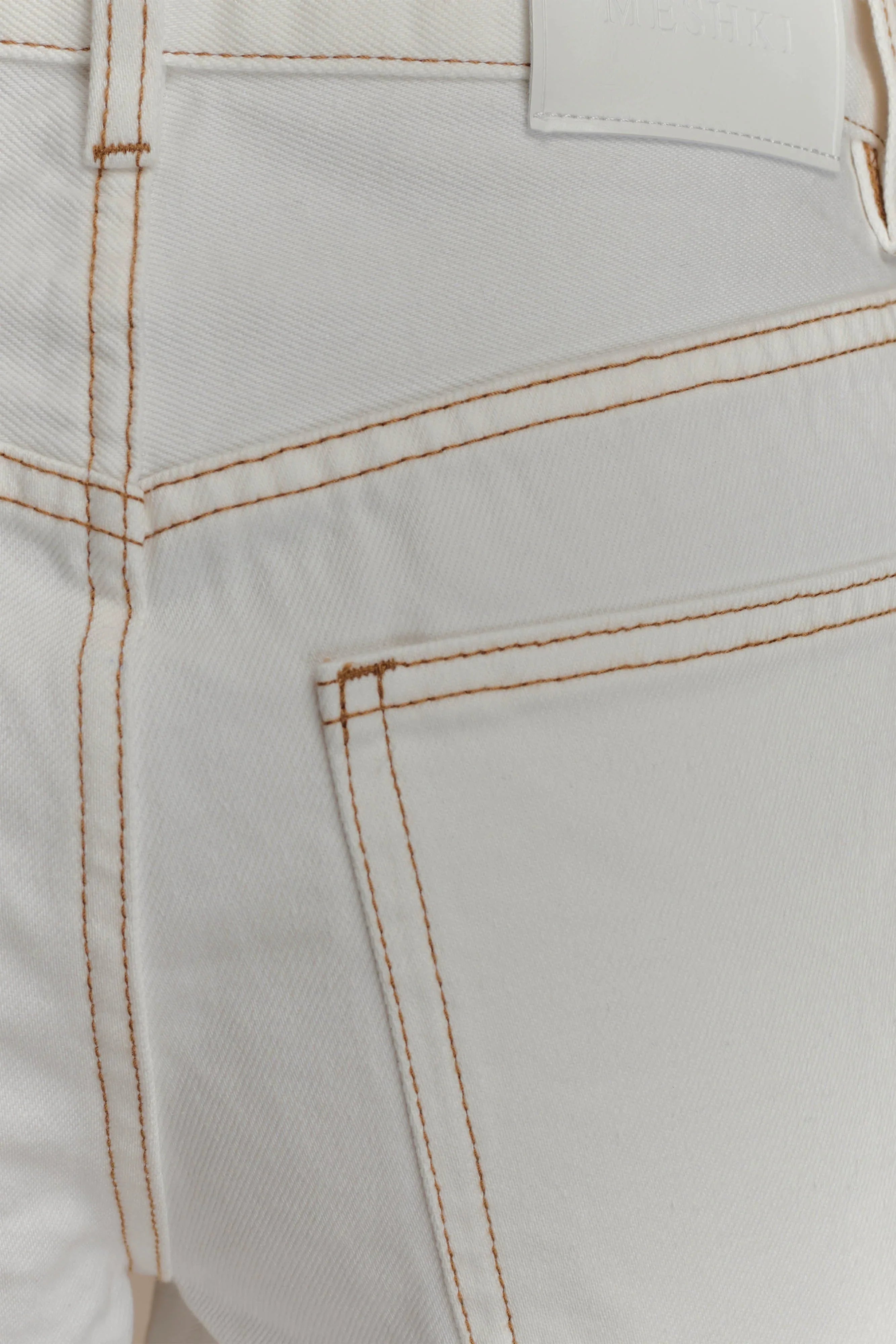 Mannon Mid Rise Denim Jeans White