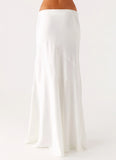 Dasie Lace Maxi Skirt White