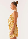 Xander Sequin Mini Dress Gold