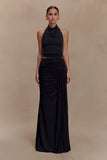 Calandra Slinky Maxi Skirt Black