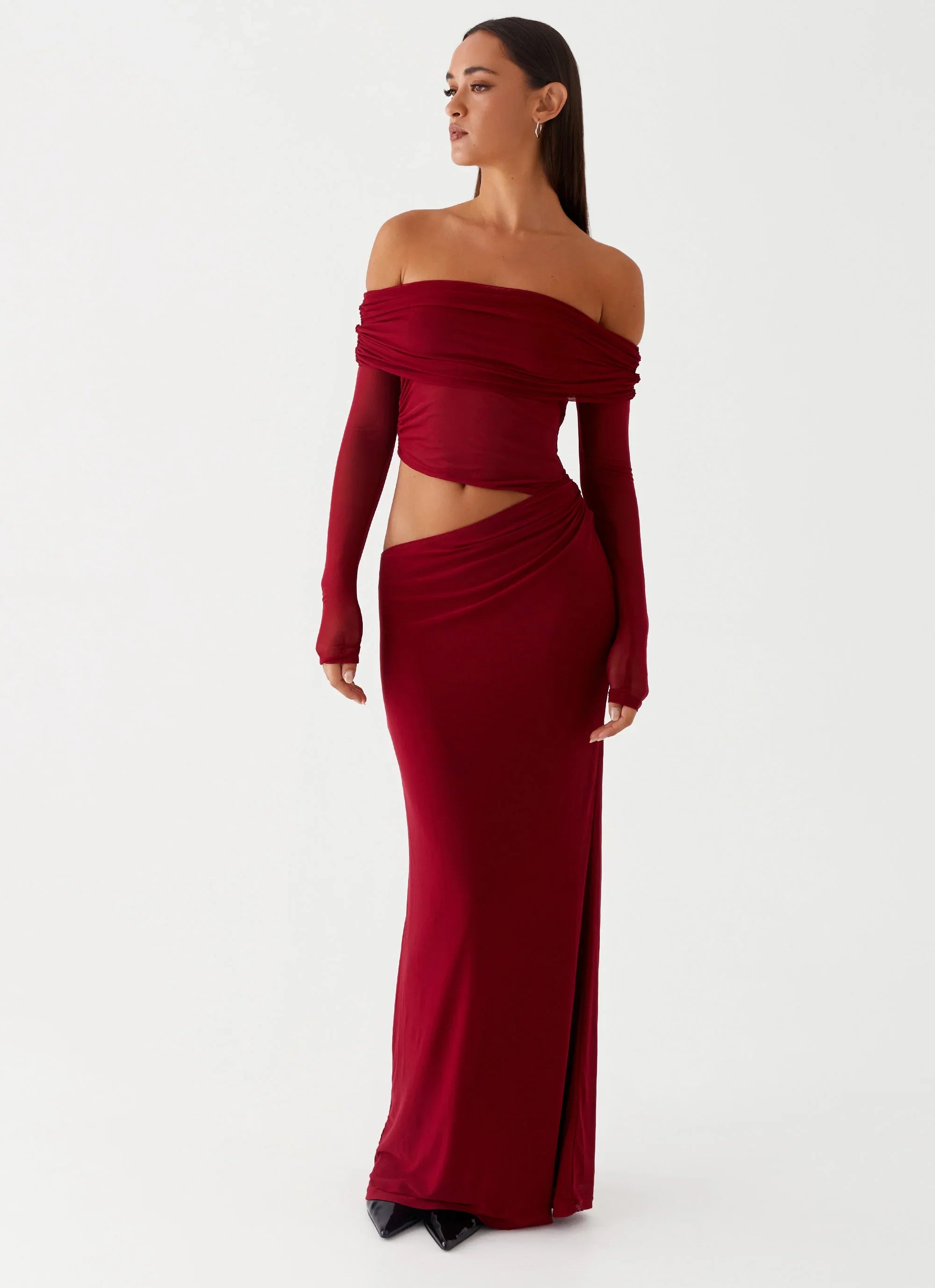 Emery Maxi Dress Cherry Red