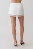 Frankie Satin Mini Skirt White