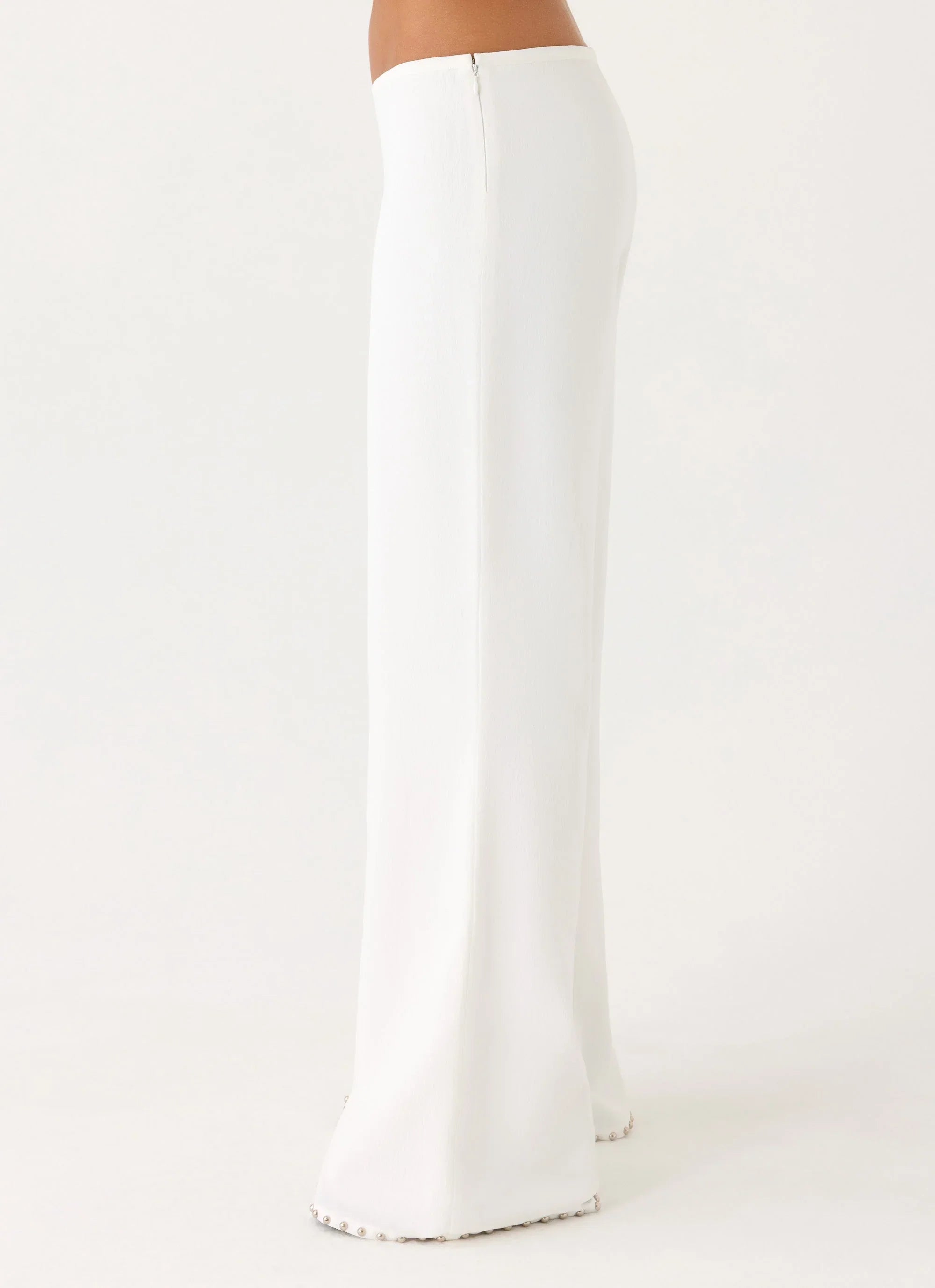 Ashika Studded Pants White