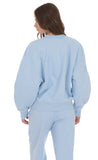 Lucy Oversized Cropped Crewneck in Light Blue