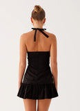 Cheryl Bustier Mini Dress Black